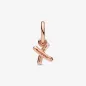 Charm Pendente lettera x placcato oro rosa Donna Pandora Charm Pendente lettera x placcato oro rosa Donna Pandora