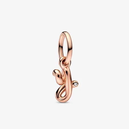 Charm Pendente lettera y placcato oro rosa Donna Pandora