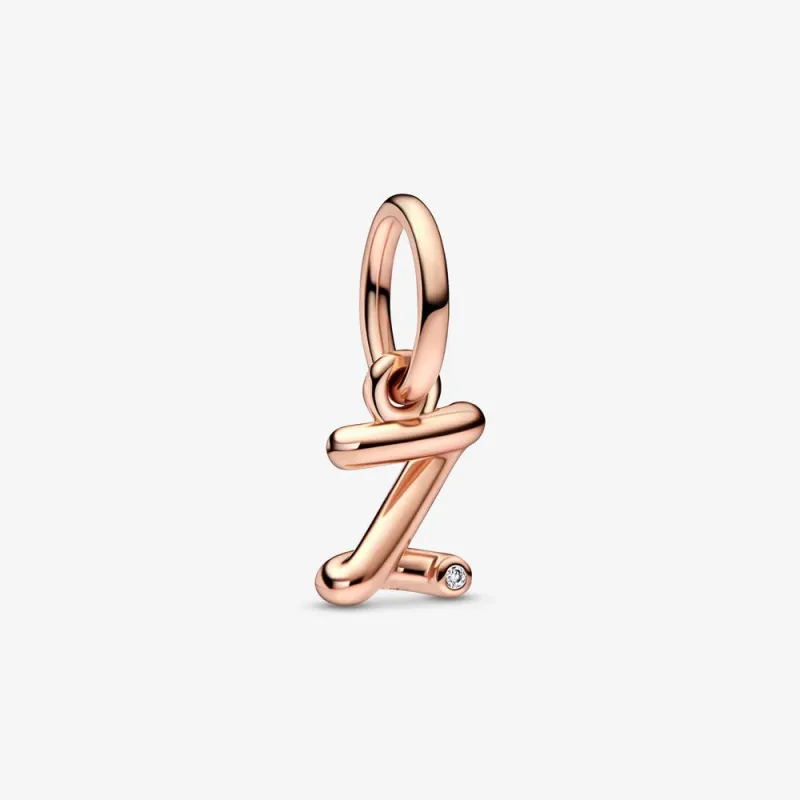 Charm Pendente lettera z placcato oro rosa Donna Pandora Charm Pendente lettera z placcato oro rosa Donna Pandora