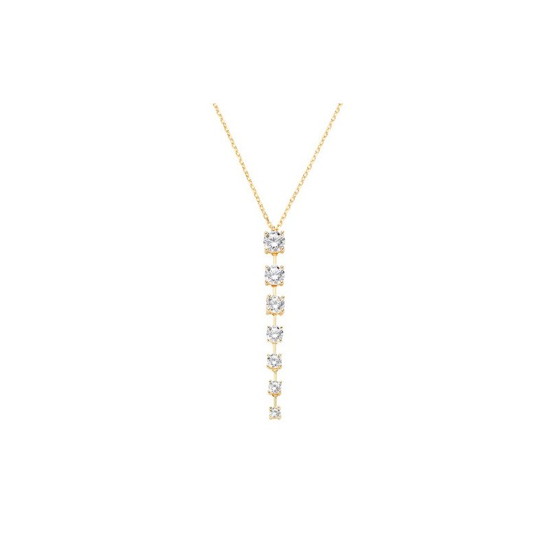 COLLANA DORATA CON ZIRCONI BIANCHI PENDENTI AMEN COLLANA DORATA CON ZIRCONI BIANCHI PENDENTI AMEN