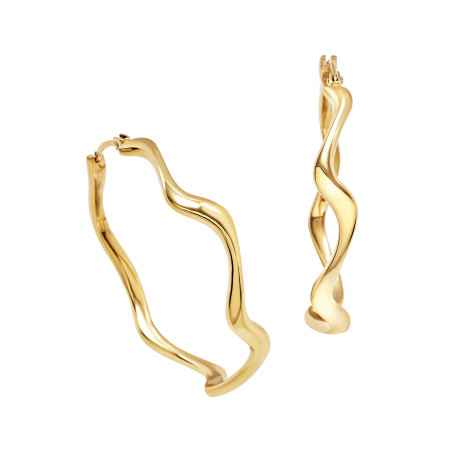 Orecchini hoop Zig Zag gold Donna Breil