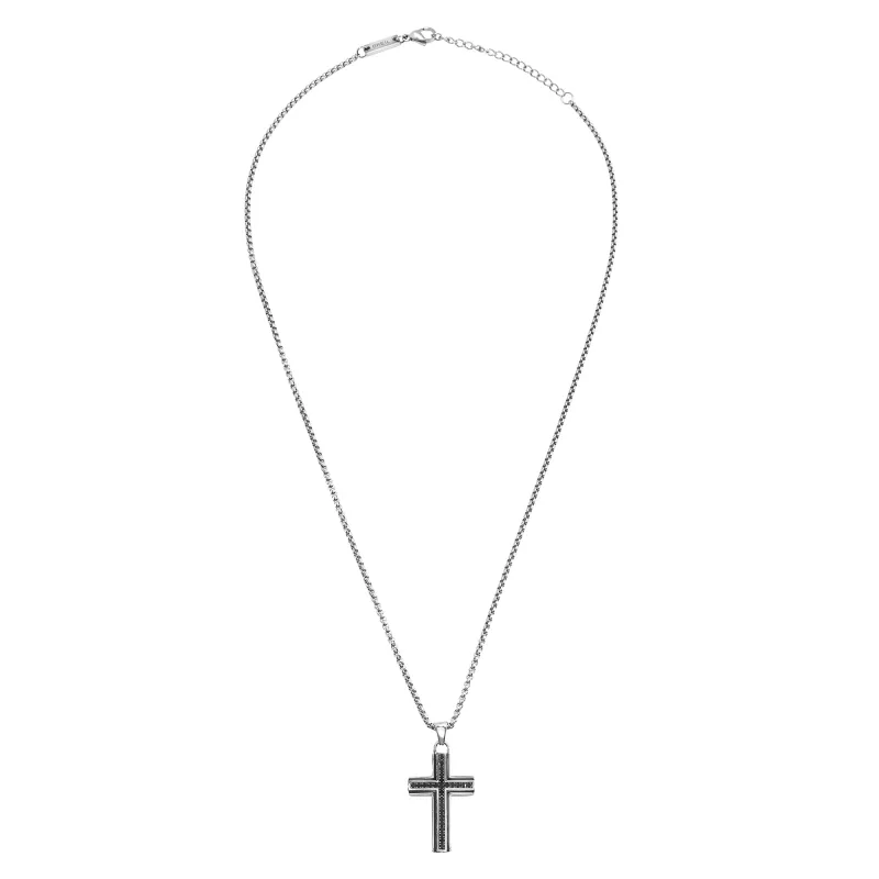 Collana Steel & Sparkle Croce Uomo Breil