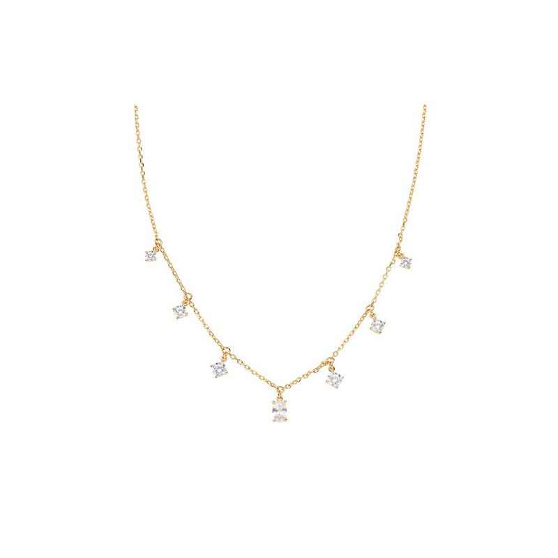 COLLANA CHANDELIER DORATA ZIRCONI BIANCHI DONNA AMEN COLLANA CHANDELIER DORATA ZIRCONI BIANCHI DONNA AMEN