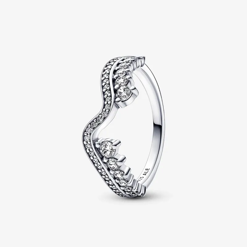 Anello Onda Asimmetrica Pietre Luminose M54 DONNA Pandora Anello Onda Asimmetrica Pietre Luminose M54 DONNA Pandora