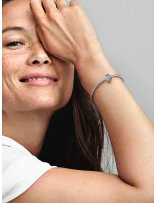 Charm Clip Piume e Pavè Blu Donna Pandora