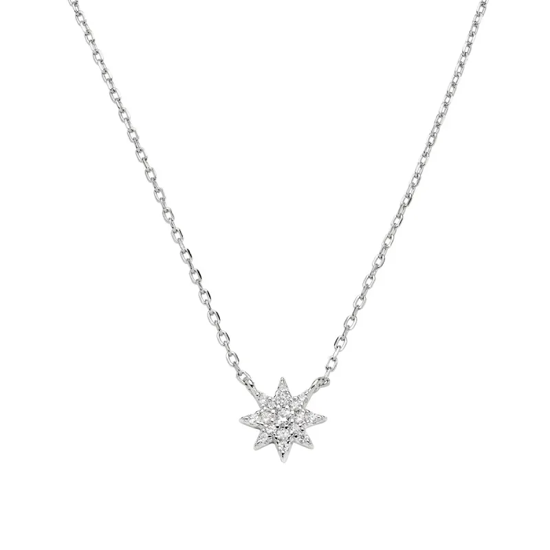 Collana Stella Piccola Pavé Donna Amen Collana Stella Piccola Pavé Donna Amen