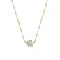 Collana Mini Quadrifoglio Pavé Dorata Donna Amen
