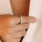Anello Croce squadrato con zirconi mis.16/20 Donna Amen