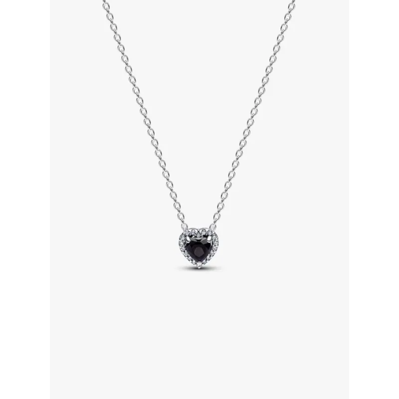 Collana Cuore in rilievo nero Donna Pandora