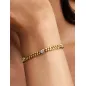 Bracciale dorato catena Maglia Cubana con cuori cm.18 Donna Pandora