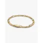 Bracciale dorato catena Maglia Cubana con cuori cm.18 Donna Pandora