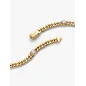 Bracciale dorato catena Maglia Cubana con cuori cm.18 Donna Pandora
