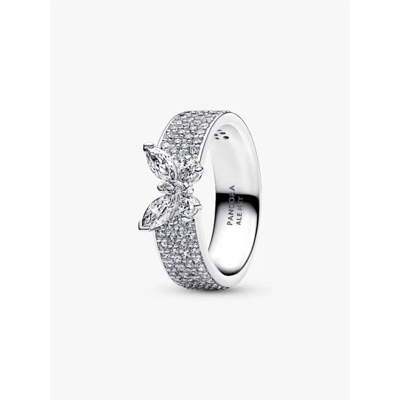 Anello Fascia Pavè con Farfalla Luminosa mis.52 Donna Pandora