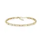 Bracciale Dorato con Zirconi e Dettagli Geometrici Donna Amen