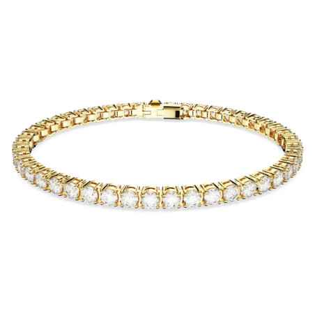 BRACCIALE MATRIX TENNIS TAGLIO TONDO ORO S SWAROVSKI 5657665 Swarovski