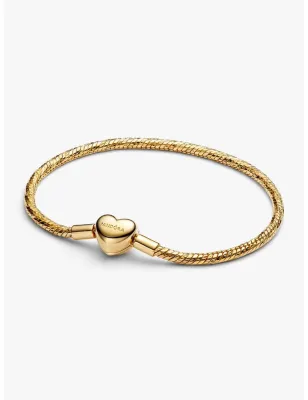 Bracciale dorato Maglia Snake Chiusura a Cuore cm.16 Donna Pandora