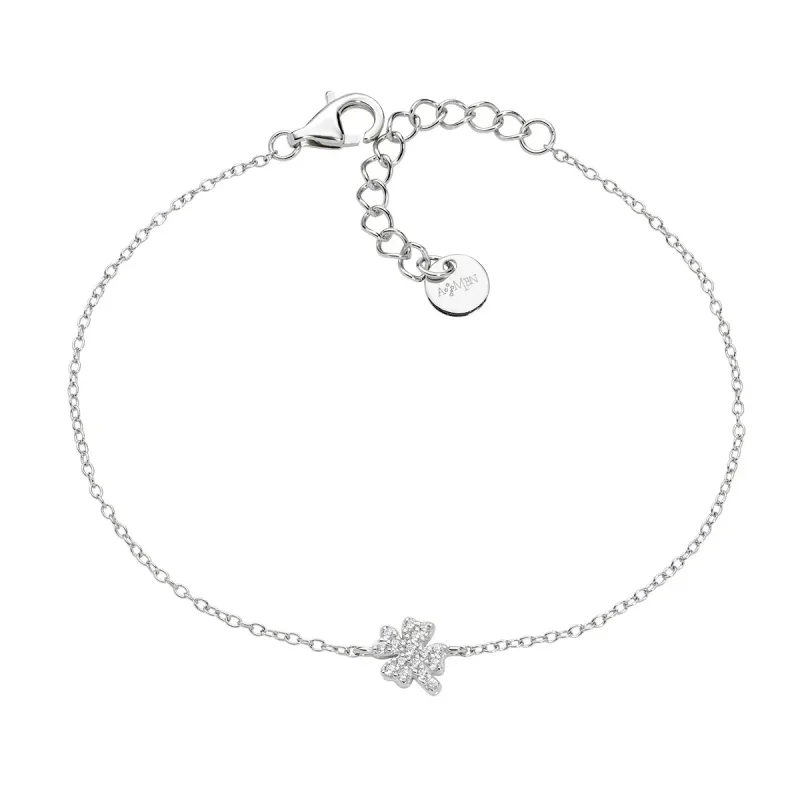Bracciale Mini Quadrifoglio pavé Donna Amen