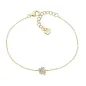 Bracciale Mini Quadrifoglio pavé dorato Donna Amen