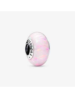 CHARM VETRO OPALE GLITTER ROSA DONNA PANDORA 