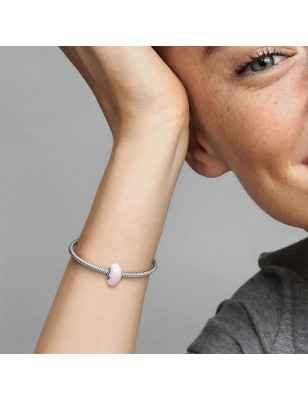 CHARM VETRO OPALE GLITTER ROSA DONNA PANDORA  791691C03 PANDORA