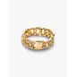 Anello dorato Catena Maglia Cubana Pavè mis.54 Donna Pandora