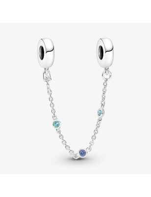 CHARM CATENA SICUREZZA PIETRE BLU DONNA PANDORA 