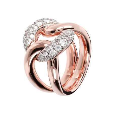Anello A FASCIA CON ZIRCONI M12 Donna Bronzallure