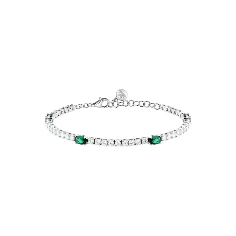 Bracciale Tennis Tesori Zirconi bianchi e verdi Donna Morellato Bracciale Tennis Tesori Zirconi bianchi e verdi Donna Morellato