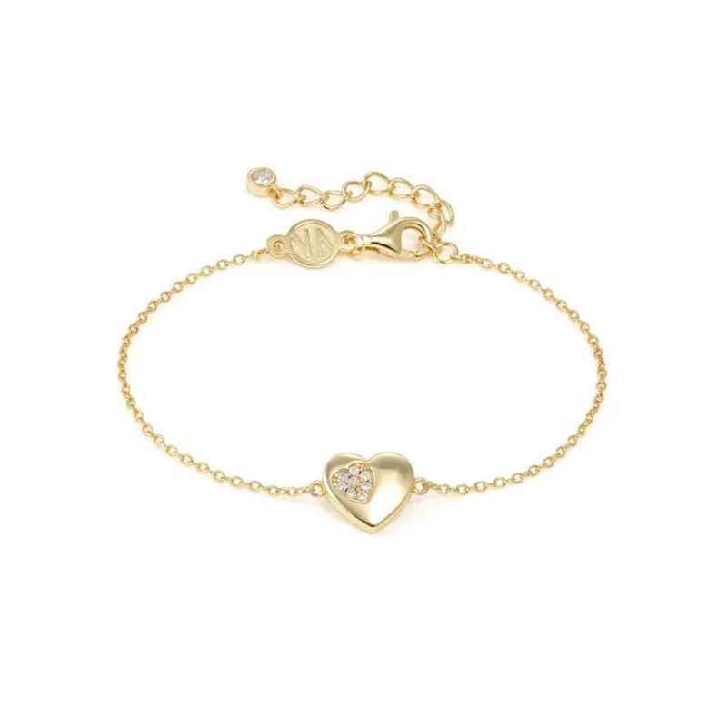 Bracciale dorato Petit Sparkle Cuore Donna Nomination