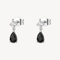 Orecchini pendenti Fancy cubic zirconia Mystery Black Donna Brosway