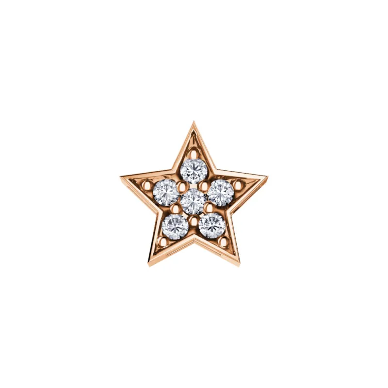 Elemento Stella Oro Rosa e Diamanti 0,03ct Donnaoro Elements