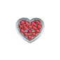 Elemento Cuore Grande Oro Bianco e Rubini Donnaoro