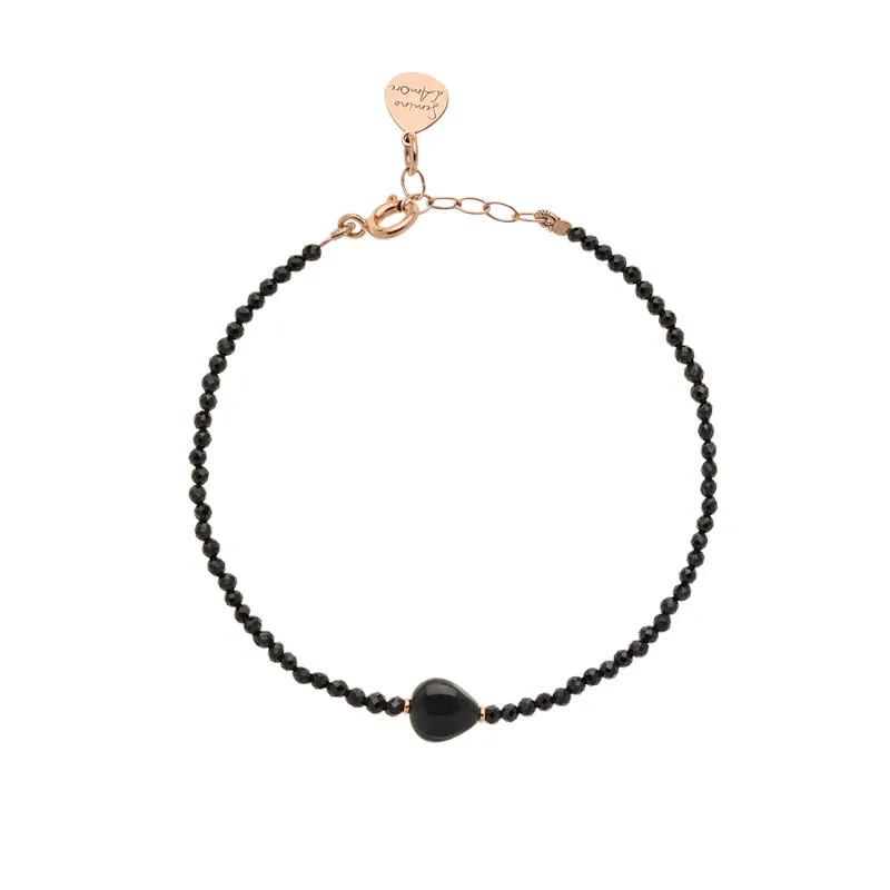 Bracciale Semino d'Amore Colors Nero Donna Rossoprezioso