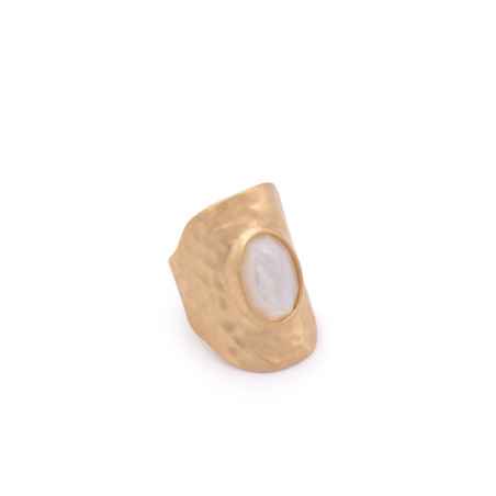 Anello Nuova Retrò con ovale in madreperla Donna Aquaforte