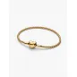 Bracciale dorato Maglia Geometrica Chiusura Cuore cm19 Pandora