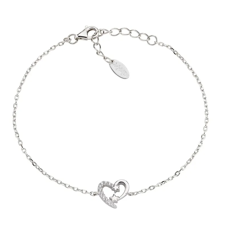 Bracciale Cuore e Stelle con Zirconi Donna Amen