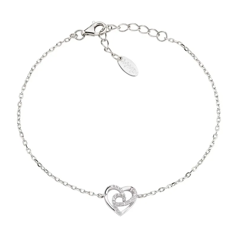 Bracciale "Cuore" in Argento con Zirconi Donna Amen