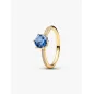 Anello dorato Corona Scintillante Pietra Blu m.50 Donna Pandora Anello dorato Corona Scintillante Pietra Blu m.50 Donna Pandora