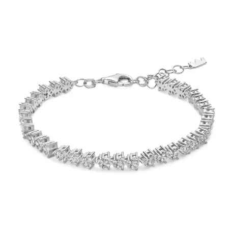 Bracciale Unica Neve con topazi bianchi e argento Donna Miluna