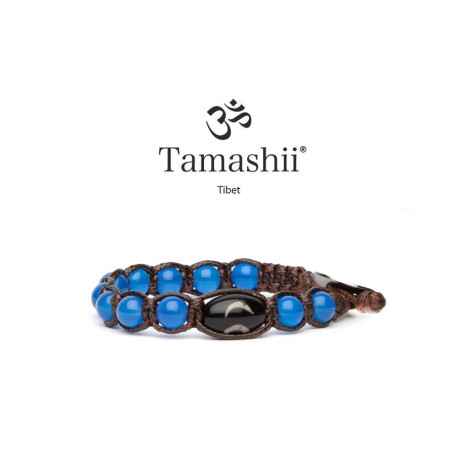 BRACCIALE SHÖNU CORAGGIO AGATA BLU UOMO-DONNA TAMASHII