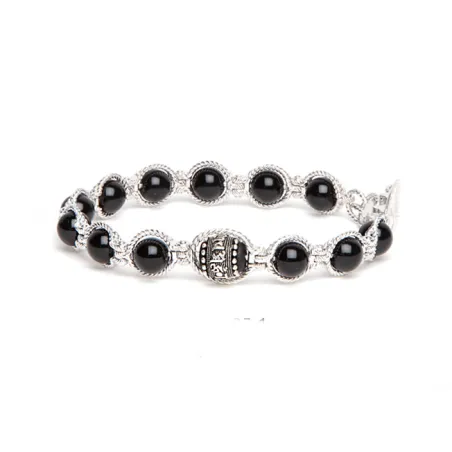 Bracciale BHS925-1 Celebration Onice Nero Argento 925 Tamashii