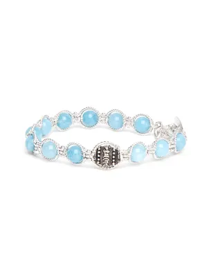 Bracciale BHS925-196 Celebration Giada Sky Blue Argento 925 Tamashii
