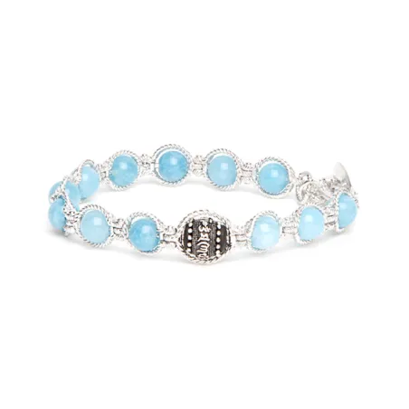 Bracciale BHS925-196 Celebration Giada Sky Blue Argento 925 Tamashii