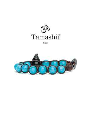 BRACCIALE GIADA VERDE ACQUA SHUNGITE TAMASHII 1 GIRO