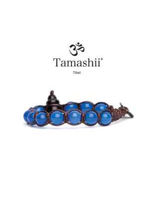 BRACCIALE AGATA BLU SHUNGITE TAMASHII 1 GIRO