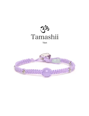 Bracciale Silver & Jade Giada lavanda cordoncino lilla Tamashii