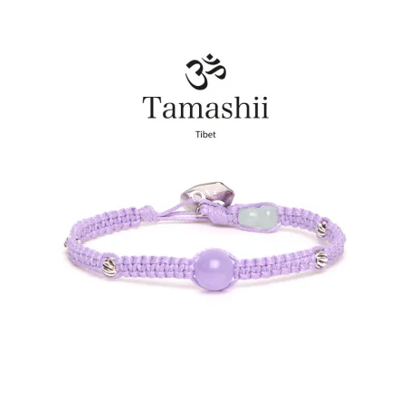 Bracciale Silver & Jade Giada lavanda cordoncino lilla Tamashii