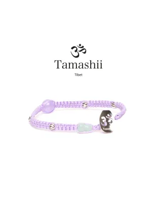 Bracciale Silver & Jade Giada lavanda cordoncino lilla Tamashii
