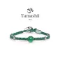 Bracciale Silver & Jade Agata verde cordoncino verde Tamashii