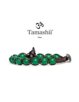 BRACCIALE AGATA VERDE SHUNGITE TAMASHII 1 GIRO